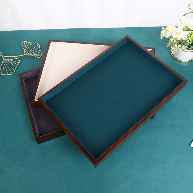 Valnutinio medžio papuošalų ekspozicijos lėkštė, stačiakampio stiliaus, sujungimo konstrukcija, Year of Prayer prekinis ženklas, vienas sluoksnis, kilmė: Jinhua