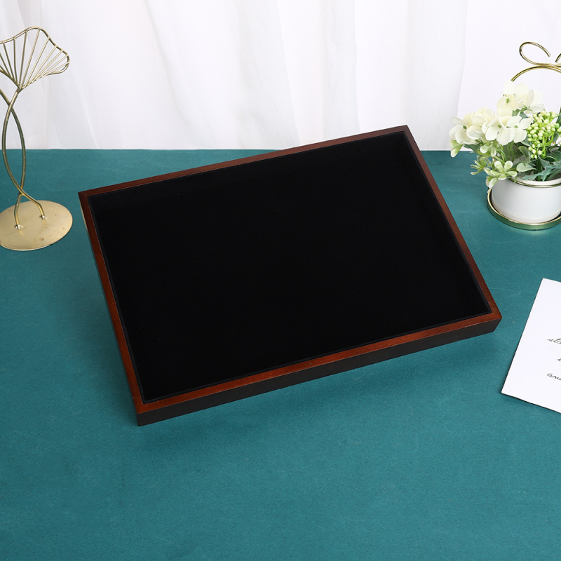 Valnutinio medžio papuošalų ekspozicijos lėkštė, stačiakampio stiliaus, sujungimo konstrukcija, Year of Prayer prekinis ženklas, vienas sluoksnis, kilmė: Jinhua