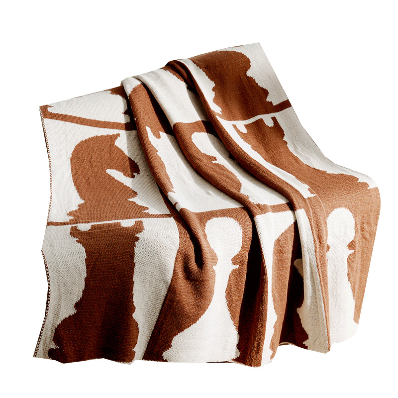 Megzta pledė, Šiaurės stiliaus, dryžuotas raštas, akrilo medžiaga, svoris 500–799 g, tinkama visoms metų laikams.