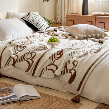 Šiaurietiškas retro megztas pledas — vienos spalvos, keturi metų laikai, stilius: lengvas prabangos įspūdis, medžiaga: vilna/kašmyras