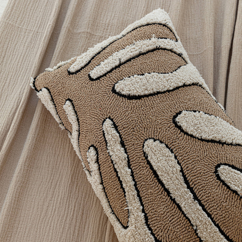 Neljaosaline voodipesu komplekt, Wabi-Sabi tekstuur, taimed ja lilled muster, hotellistiilis disain, logotüübi trükkimine saadaval