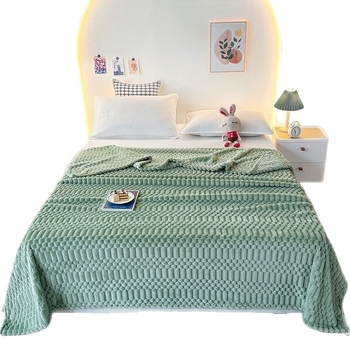 Deka od koralnog flisa, zimska, jednobojni uzorak, europski i američki stil