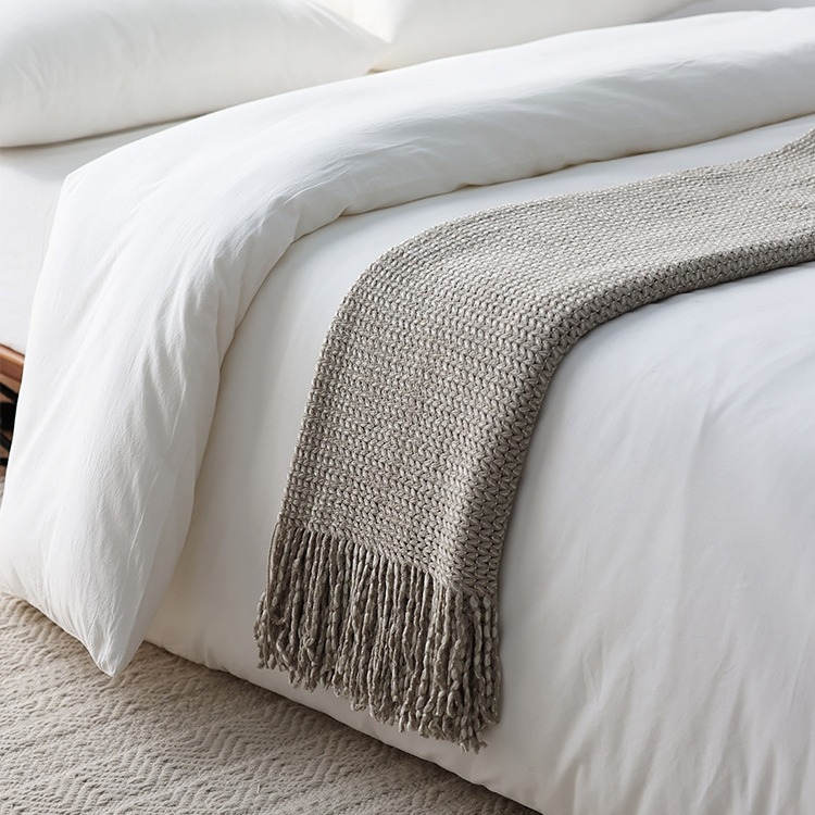 BENMOHOUSE Akrilinė antklodė, mažiau nei 300 g, visiems metų laikams, dekoratyvinė megzta