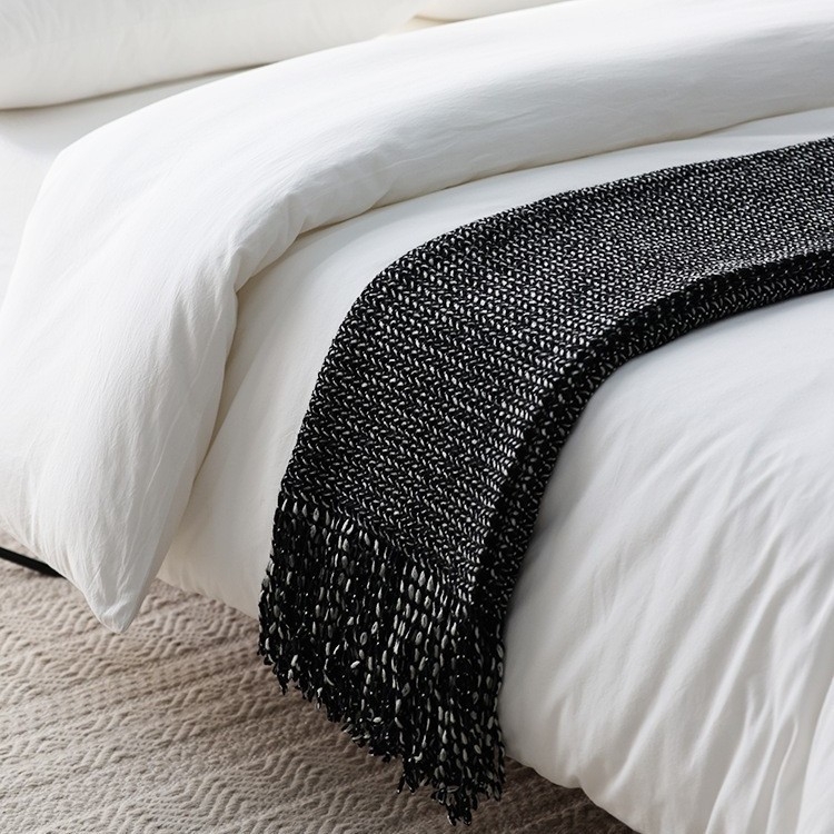 BENMOHOUSE Akrilinė antklodė, mažiau nei 300 g, visiems metų laikams, dekoratyvinė megzta