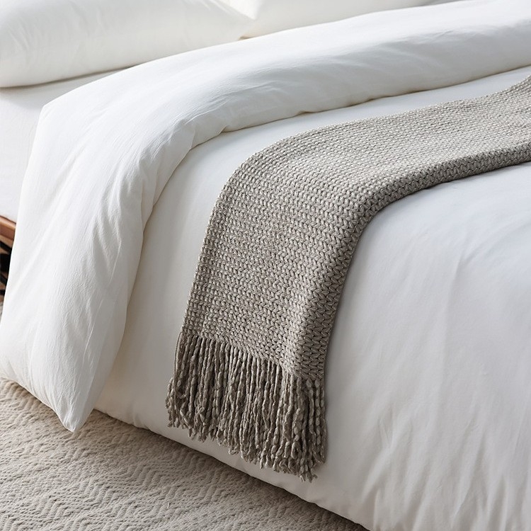 BENMOHOUSE Akrilinė antklodė, mažiau nei 300 g, visiems metų laikams, dekoratyvinė megzta