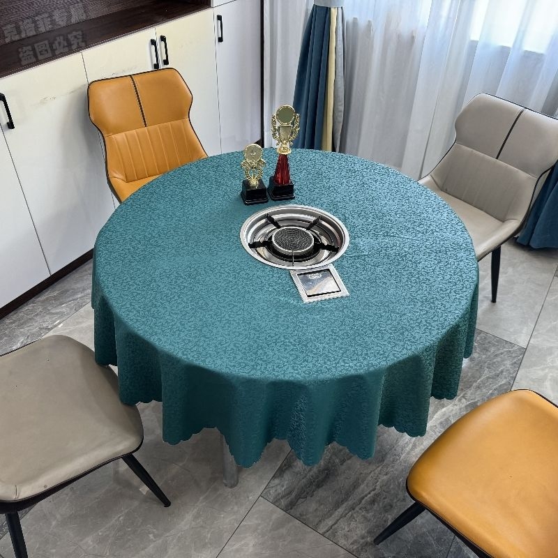 Kružna stolnjka za restorane s Hot Pot, vodootporna i otporna na ulje, pogodna za hotelsku i kućnu upotrebu, može se pričvrstiti čavlima