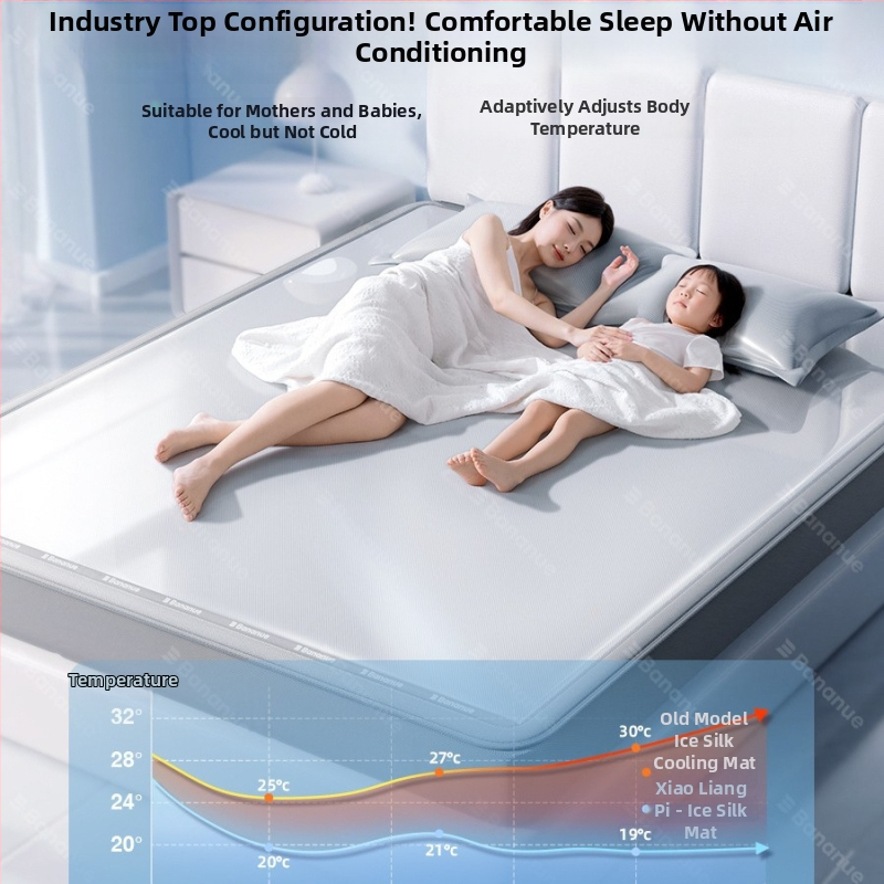 Half Crescent Moon Voodi matt Ice Silk + Rattan, Premium, Kokkuklapitav, Tikand, Moodne Minimalism