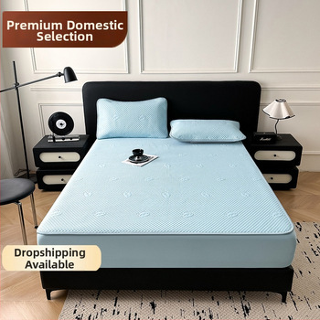 Voodi matid viskoosist ice silkist, jacquard-kude, kaasaegne minimalistlik stiil, ice silk matt