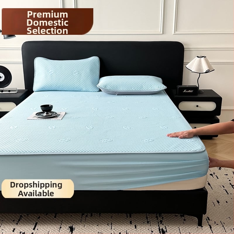 Voodi matid viskoosist ice silkist, jacquard-kude, kaasaegne minimalistlik stiil, ice silk matt