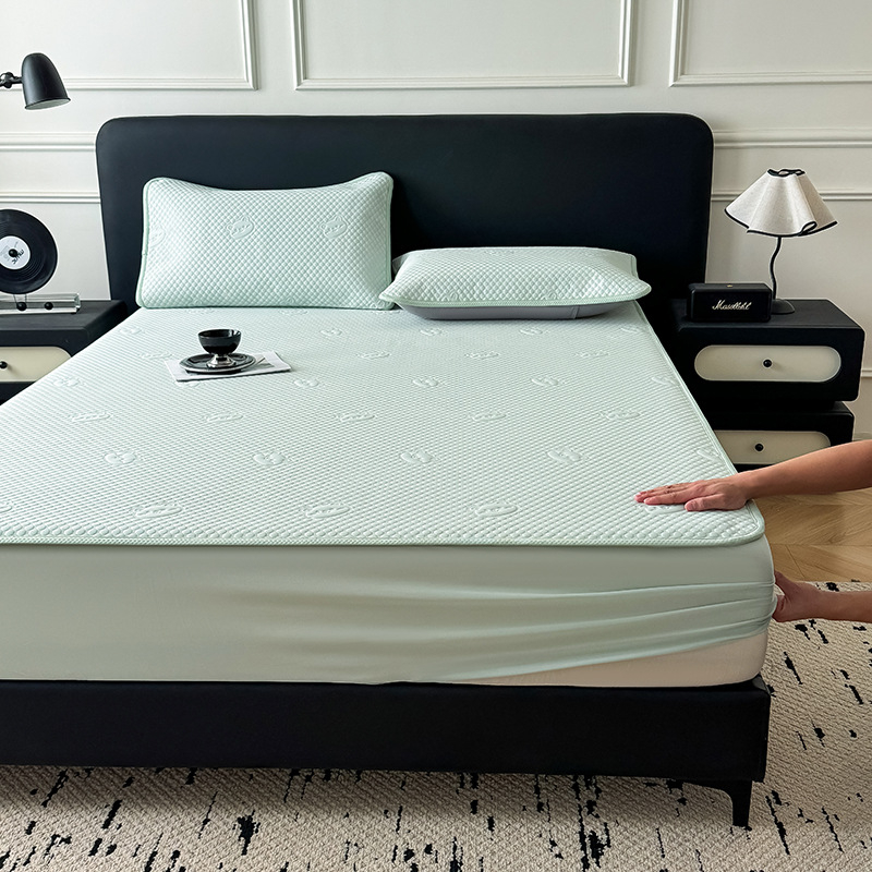 Voodi matid viskoosist ice silkist, jacquard-kude, kaasaegne minimalistlik stiil, ice silk matt