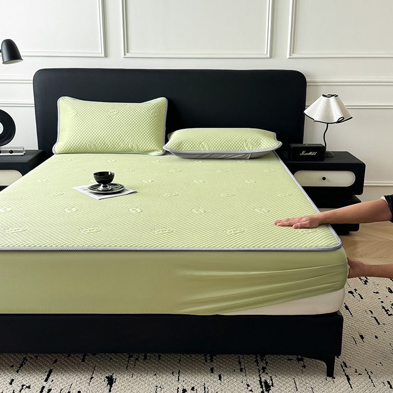 Voodi matid viskoosist ice silkist, jacquard-kude, kaasaegne minimalistlik stiil, ice silk matt