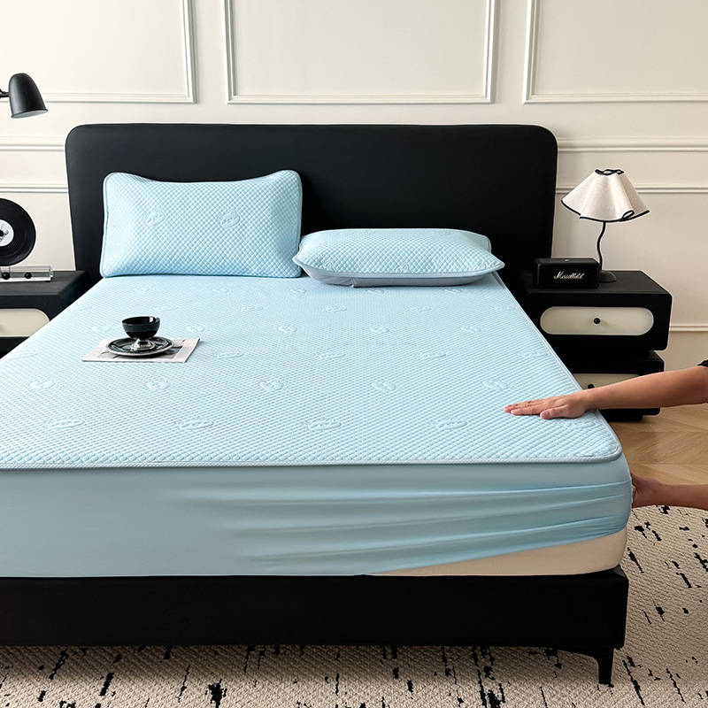 Voodi matid viskoosist ice silkist, jacquard-kude, kaasaegne minimalistlik stiil, ice silk matt