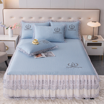 Jääsilk külmendusmattide komplekt, kolm osa, masin pesu, printsessi stiil, kokkupandav jacquard