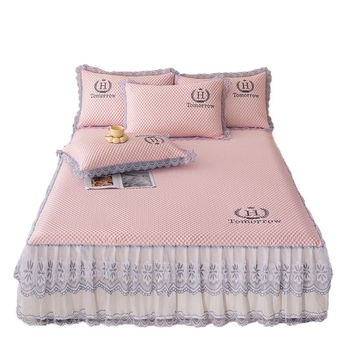 Jääsilk külmendusmattide komplekt, kolm osa, masin pesu, printsessi stiil, kokkupandav jacquard