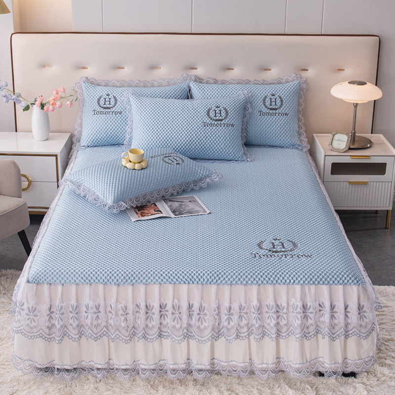 Jääsilk külmendusmattide komplekt, kolm osa, masin pesu, printsessi stiil, kokkupandav jacquard