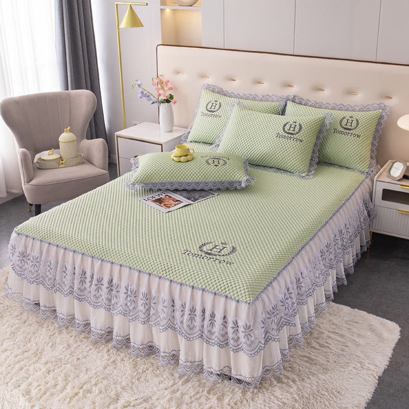 Jääsilk külmendusmattide komplekt, kolm osa, masin pesu, printsessi stiil, kokkupandav jacquard