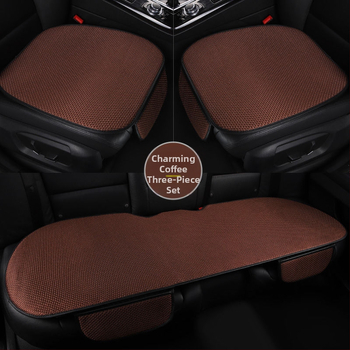 Автомобилна седалкова възглавница с охлаждащ Ice Silk мат, универсална за четири сезона и покритие за задната седалка. Марка: Hushi shangpin. Материал: Ice silk; произход: Хебей; спецификация: General.