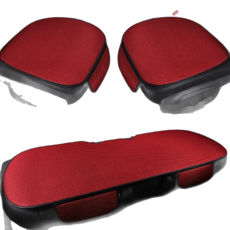 Автомобилна седалкова възглавница с охлаждащ Ice Silk мат, универсална за четири сезона и покритие за задната седалка. Марка: Hushi shangpin. Материал: Ice silk; произход: Хебей; спецификация: General.