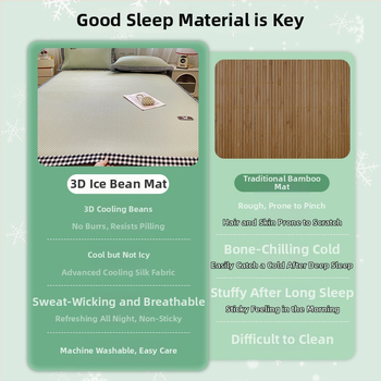 Jääsiidist voodimatt Jiayulan, A-kvaliteediga ema ja lapse jaoks ohutu, kokkupandav, trükitud kude, masinpesu