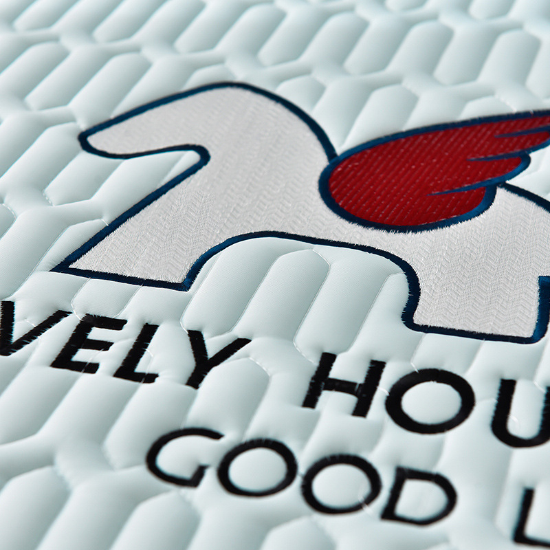 Lateksa gultas pārklājuma komplekts (3 daļas) ar izšuvumu, 5 mm biezums, vasaras stils, mazgāšana mazgājamā mašīnā, dabīgs latekss 80-90%