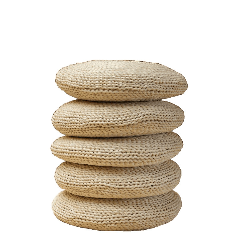 Perna în formă U, stil japonez, umplutură din fibre de mătase, model cu plante, design modern minimalist