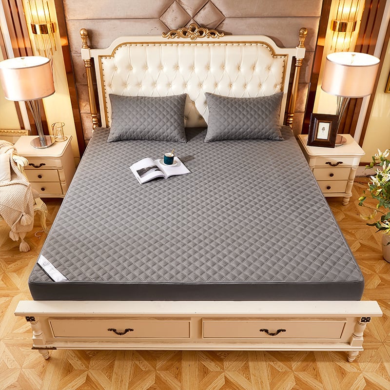 Trami shish cearșaf cu elastic pentru pat, fibră sintetică, model solid, imprimare reactivă și vopsire