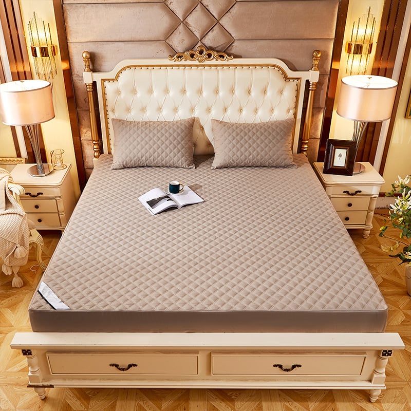 Trami shish cearșaf cu elastic pentru pat, fibră sintetică, model solid, imprimare reactivă și vopsire