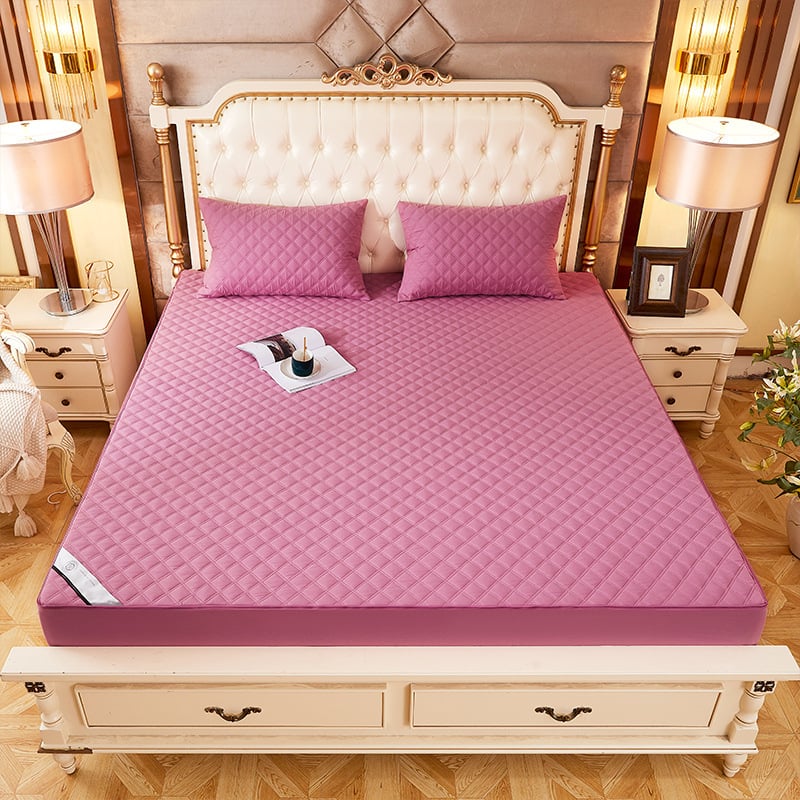 Trami shish cearșaf cu elastic pentru pat, fibră sintetică, model solid, imprimare reactivă și vopsire