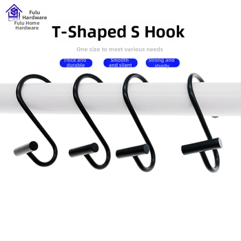 Metāla aizkaru karabīne, cilindriskā T- un S-formas dizains, mūsdienīgs minimālisma stils, fu'luo