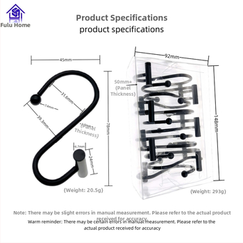 Metāla aizkaru karabīne, cilindriskā T- un S-formas dizains, mūsdienīgs minimālisma stils, fu'luo