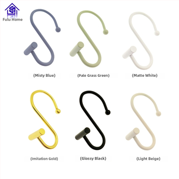 Metāla aizkaru karabīne, cilindriskā T- un S-formas dizains, mūsdienīgs minimālisma stils, fu'luo