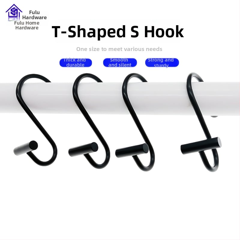 Metāla aizkaru karabīne, cilindriskā T- un S-formas dizains, mūsdienīgs minimālisma stils, fu'luo