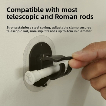 Kleepkonks kardinastangi jaoks, ABS, üks konks, kaasaegne minimalistlik stiil, kandevõime 1–3 kg