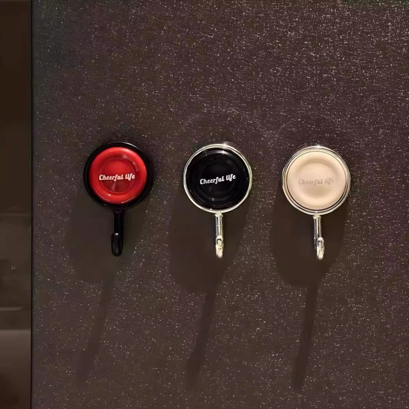 Κρεμάστρα πόρτας με ισχυρή κόλλα, χωρίς διάτρηση, για κουζίνα και μπάνιο, μονός γάντζος, πλαστικό κατάλληλο για τρόφιμα, μέγιστο φορτίο 2 kg