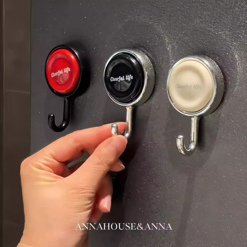 Κρεμάστρα πόρτας με ισχυρή κόλλα, χωρίς διάτρηση, για κουζίνα και μπάνιο, μονός γάντζος, πλαστικό κατάλληλο για τρόφιμα, μέγιστο φορτίο 2 kg