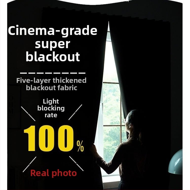 Nordiska stila blackout aizkars no kompozīta auduma, perforēta romāņu stienis, 71–90% tonēšana, piemērots dzīvojamai istabai un guļamistabai.