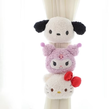 Pūkainas aizkaru siksnas – karikatūras stilā, pielāgojamas, dekoratīvs aksesuārs aizkariem