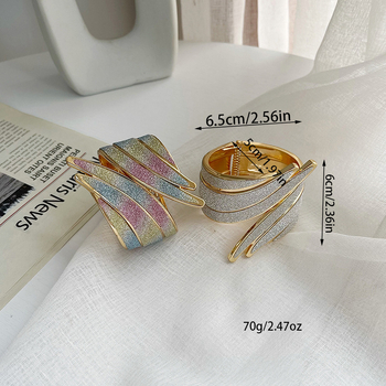 Aizkaru saitītes ar metāla diamanta spārniem un pavasara spraudņiem — Green seedlings, sakausējums, viegls luksusa stils, pielāgojams