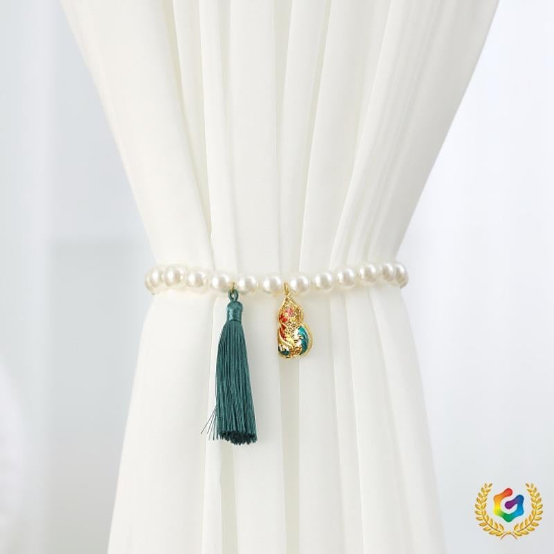 Magnētiskas aizkaru siksnas | Plastmasa + magnēts, ķīniešu stils, bez pielāgošanas