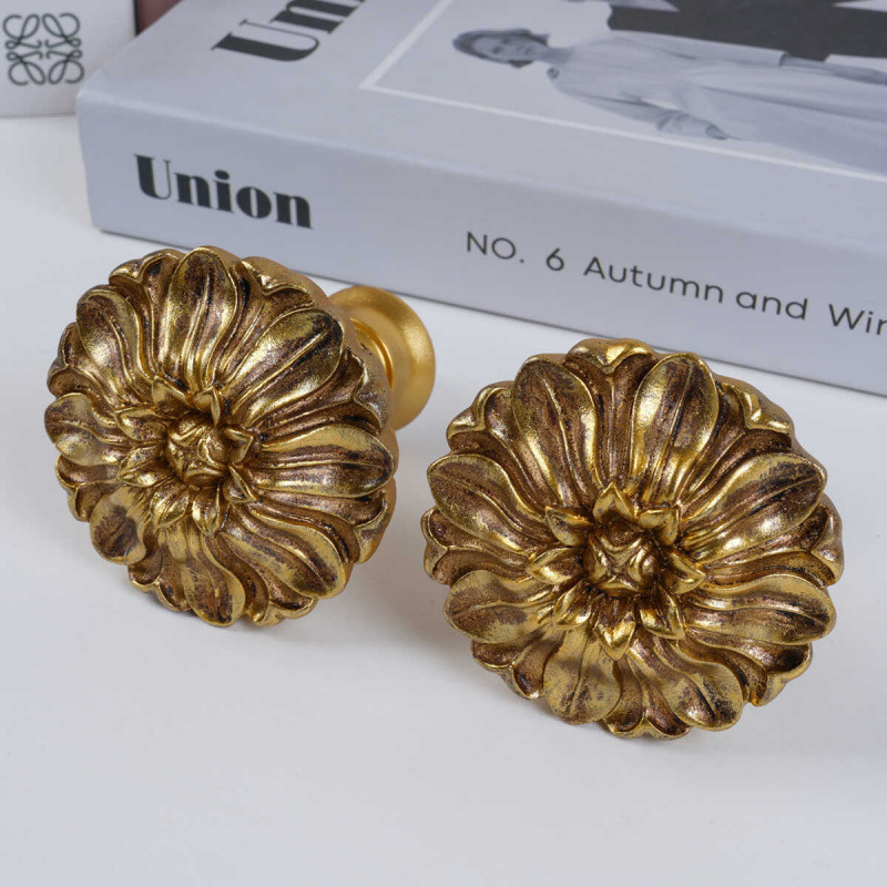 Sveķu aizkaru sienas āķis ar kupola galvu, franču stila dekoratīvs piederums