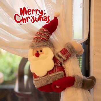 Bangfa Ziemassvētku multenes aizkaru siksnas – audums, pāris sprādzes, guļamistabai un viesistabai