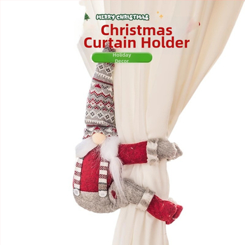 Bangfa Ziemassvētku multenes aizkaru siksnas – audums, pāris sprādzes, guļamistabai un viesistabai