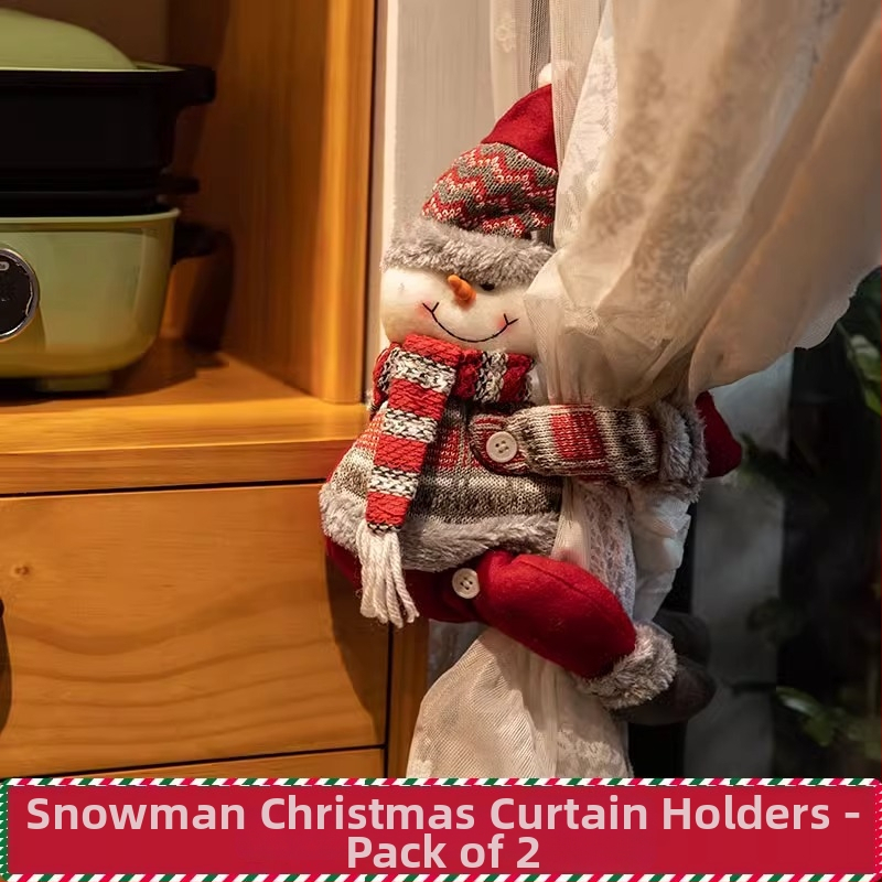 Bangfa Ziemassvētku multenes aizkaru siksnas – audums, pāris sprādzes, guļamistabai un viesistabai