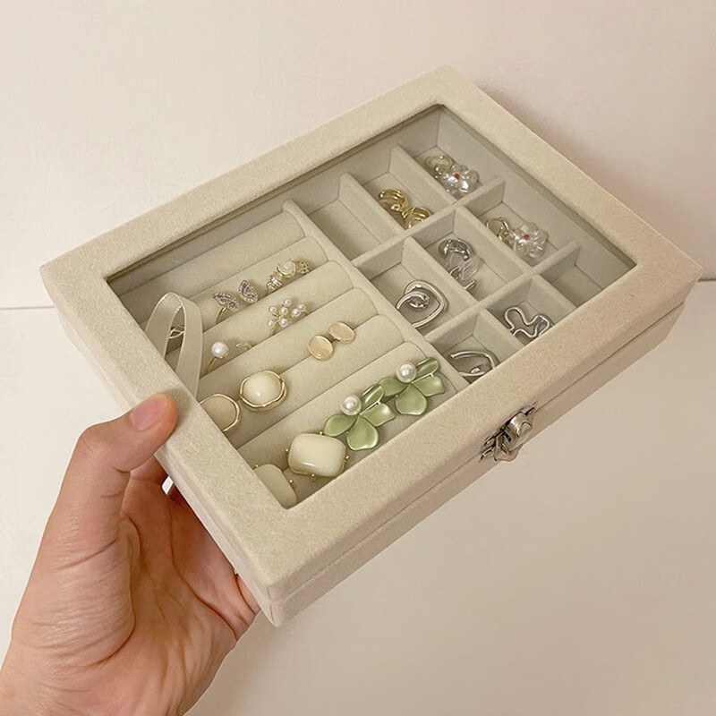 Kaelakee hoiukarp flaneli vooderdusega, tolmukindel kaas, moods minimalistlik disain