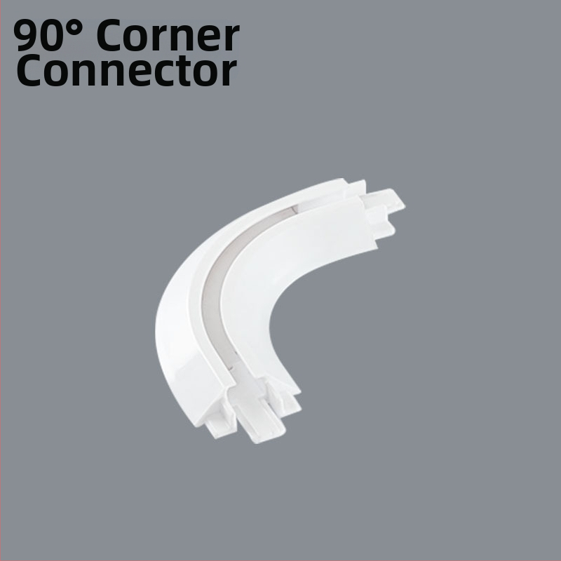 JFL-V01 Īss alumīnija aizkaru sliede, slēpts V-veida dizains, viegls luksusa uzstādīšanas komplekts ar blīvi, rullīti un līmi