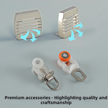 Aizkaru sliede, alumīnija sakausējums, klusa darbība, dubultā sliede, modelis JFL597, Jin Fulong