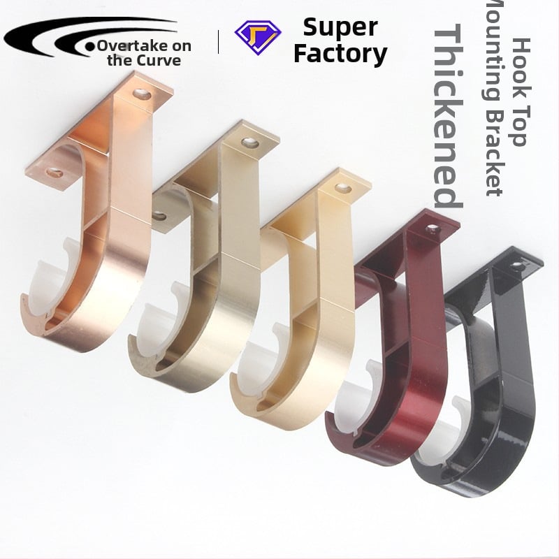 Romas stangas stiprinājums, alumīnija sakausējums, DGDM ar vienu āķi, piemērots aizkariem