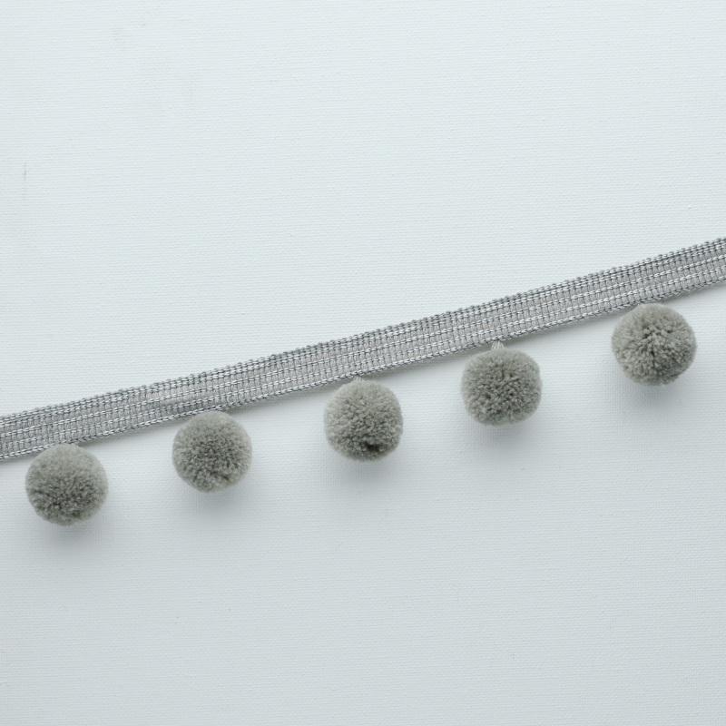 Csipke-velúr pomponos függönyszegély, poliészter, modern minimalista stílus, testreszabható