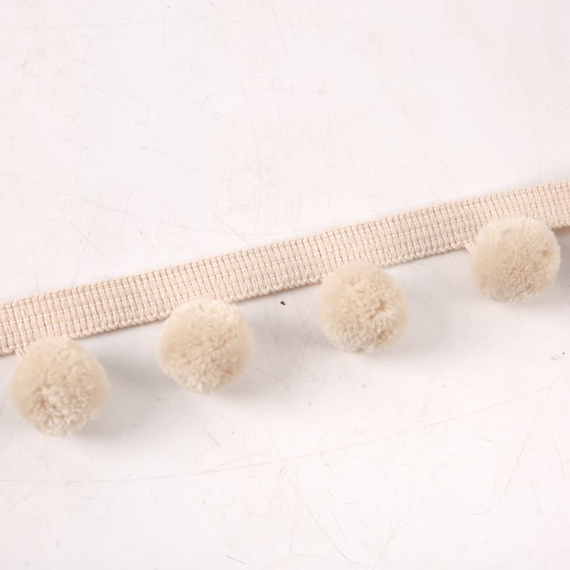 Csipke-velúr pomponos függönyszegély, poliészter, modern minimalista stílus, testreszabható