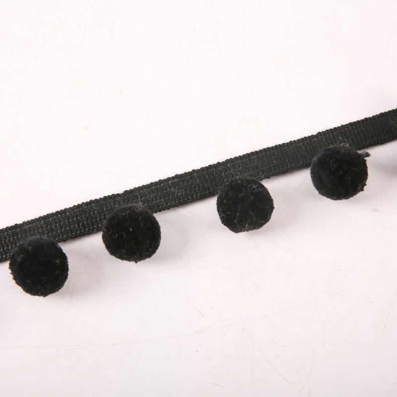 Csipke-velúr pomponos függönyszegély, poliészter, modern minimalista stílus, testreszabható